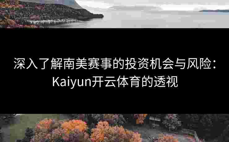 深入了解南美赛事的投资机会与风险：Kaiyun开云体育的透视