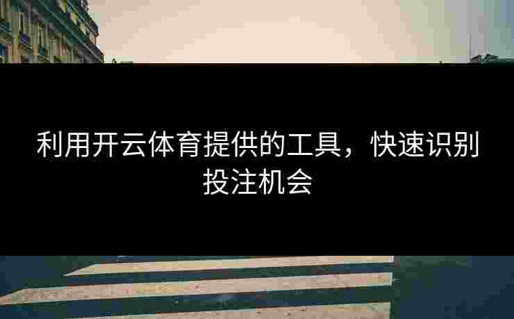 利用开云体育提供的工具，快速识别投注机会